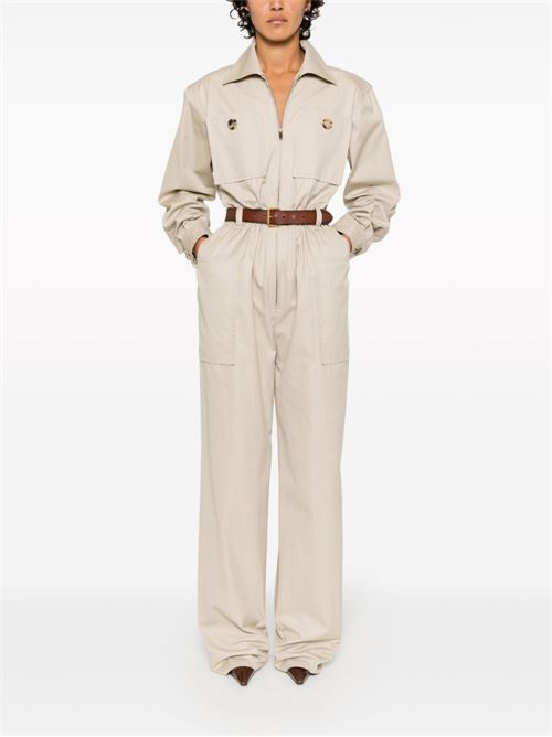 Twill jumpsuit with belt SAINT LAURENT | 785813Y9I229610